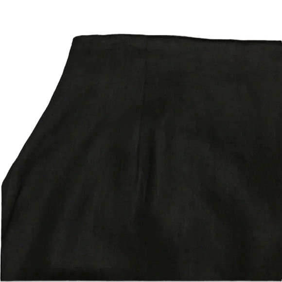 Caché Black Work Career Linen Skirt A-Line Size 8 - Picture 5 of 7